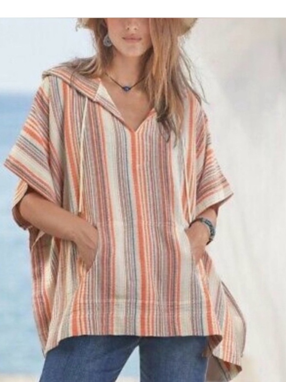 Sundance Multicolor Striped Poncho
